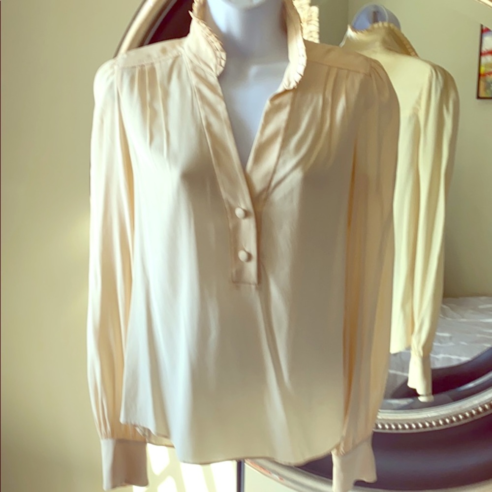 Ivory silk DVF blouse